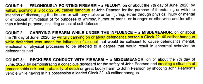 Excerpt of Charging Information in CF-2020-429