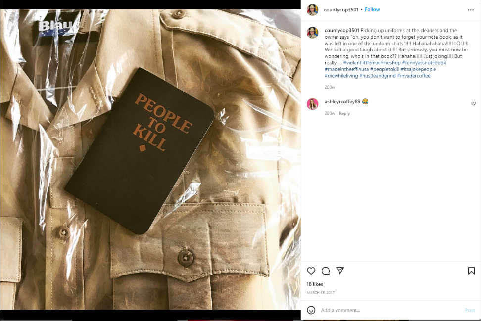 Notebook of "People to Kill"
